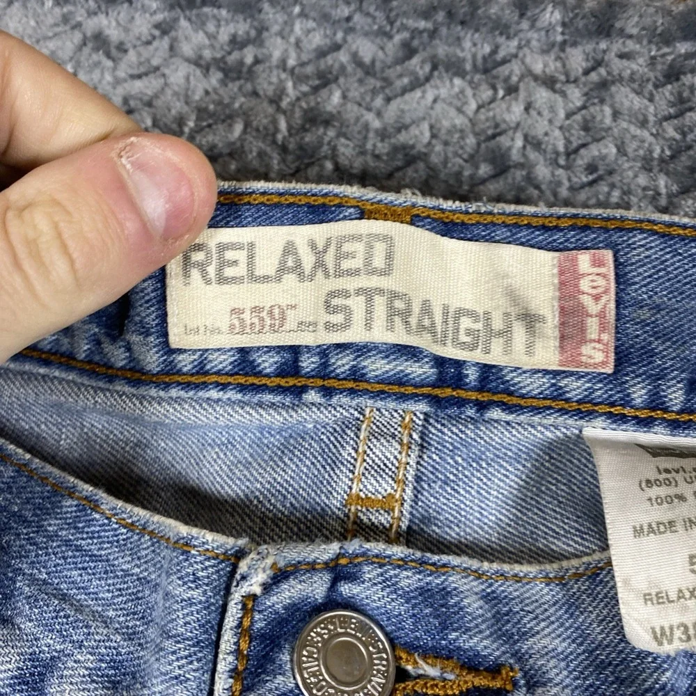 Levi's 559 Jeans Men's 38x30 Blue Relaxed Straight‎ Light Wash